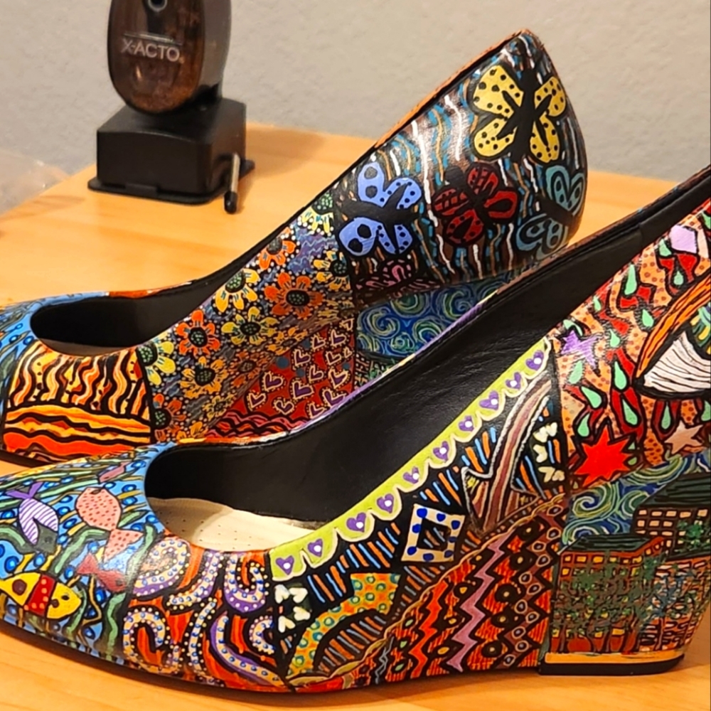 Custom Handpainted Wedges - Picture 4 of 11